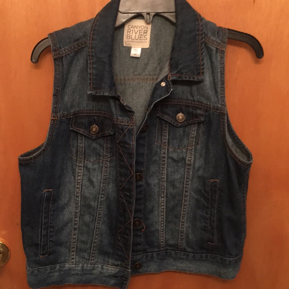 sleeveless jean jacket